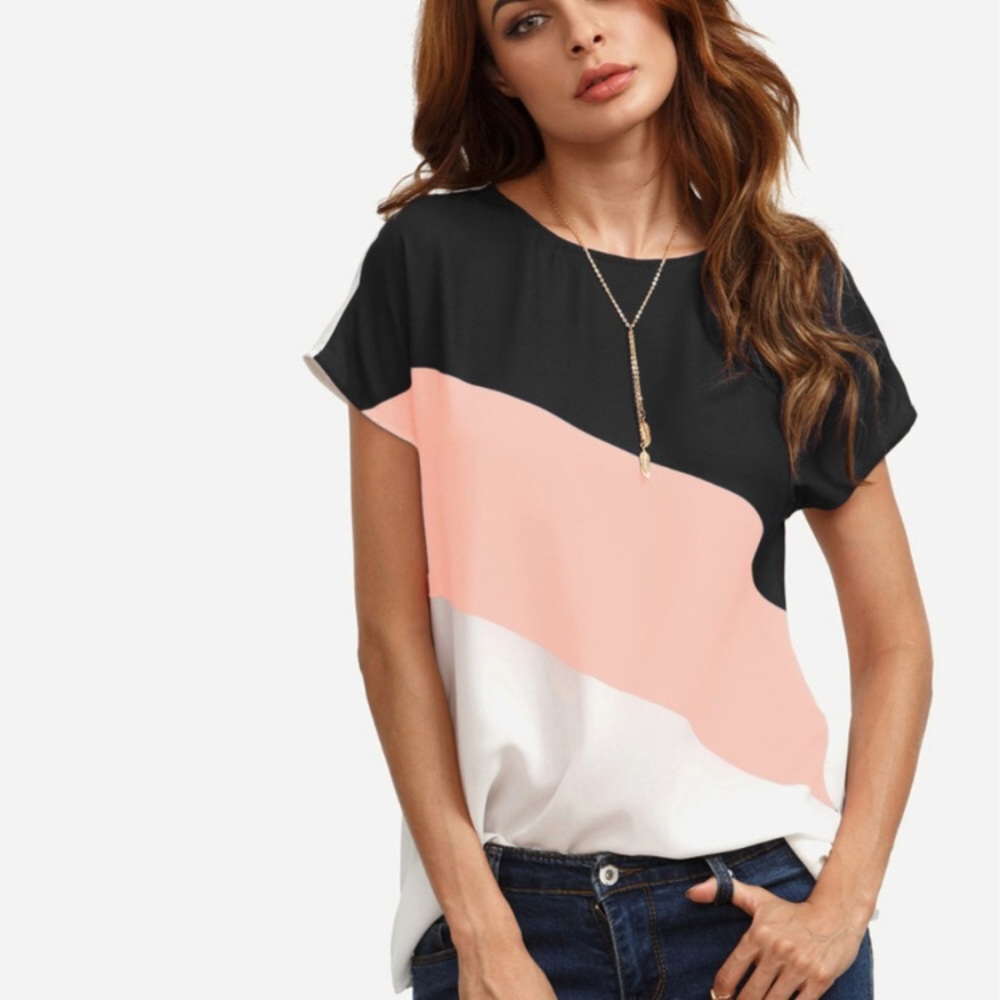 Color block blouse